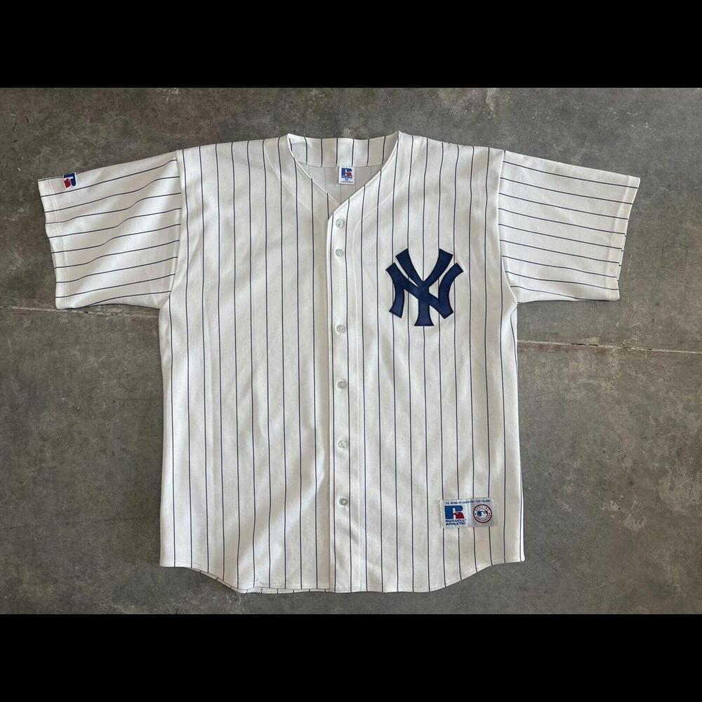 VTG 90s Russell Athletic New York Yankees #7 Mickey Mantle Jersey Mens Sz XXL